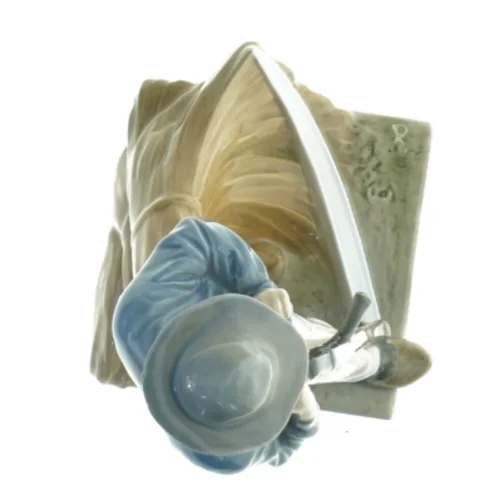 Porcelænsfigur Mand med le fra Royal Copenhagen (str. 25 x 13 cm)