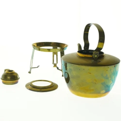 Gammel messing thekande (str. 20 x 16 cm)
