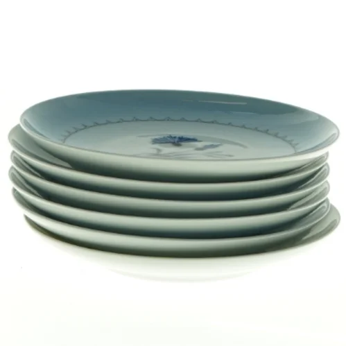 Blå kornblomst, Demeter, porcelænstallerkener fra Bing Og Grøndahl (str. Diameter 15,5 cm)