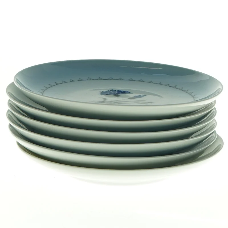Blå kornblomst, Demeter, porcelænstallerkener fra Bing Og Grøndahl (str. Diameter 15,5 cm)