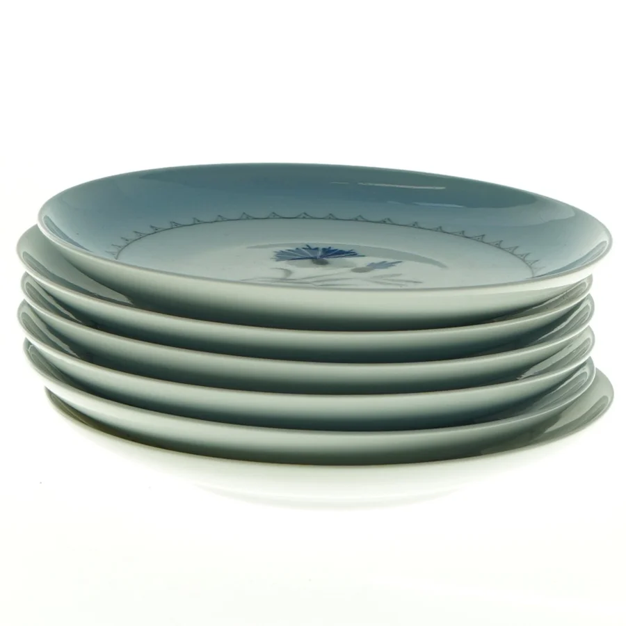 Blå kornblomst, Demeter, porcelænstallerkener fra Bing Og Grøndahl (str. Diameter 15,5 cm)