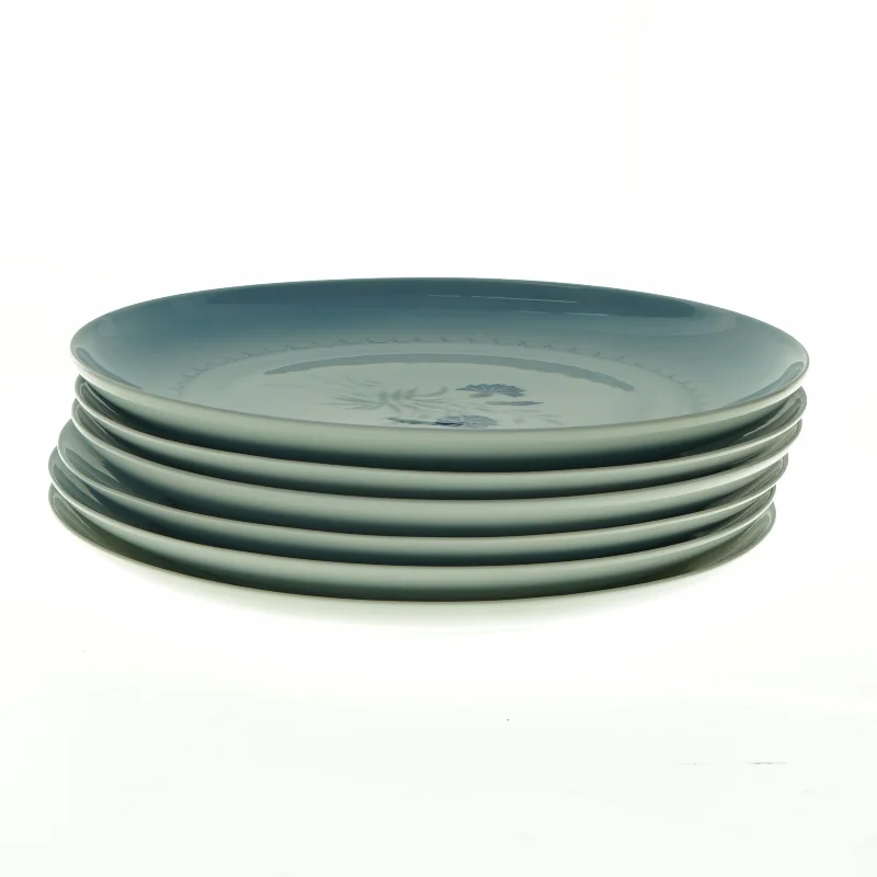 Porcelænstallerkener med blomstermotiv, kornblomst, demeter fra Bing Og Grøndahl (str. Diameter 24 cm)