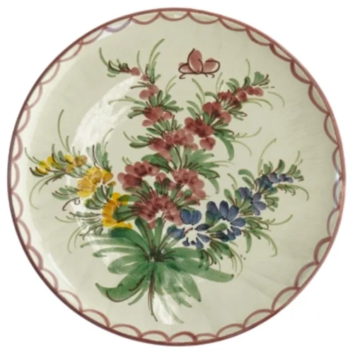 Blomsterdekoreret fad fra Ulmea (str. Diameter 20 cm)