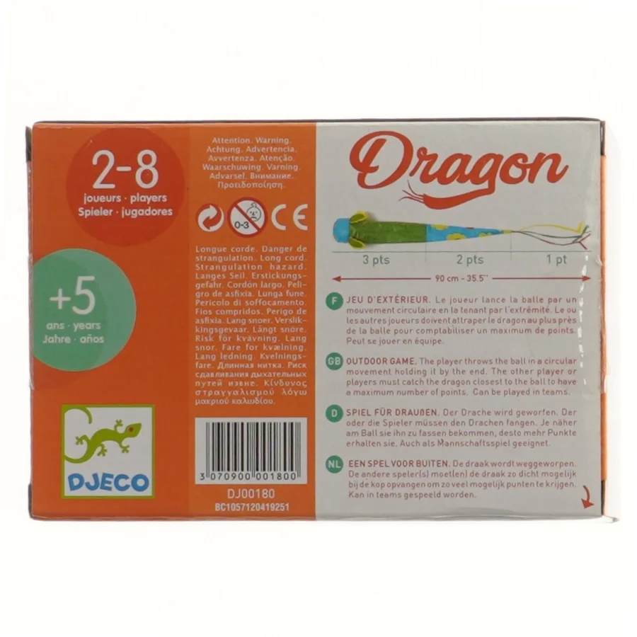 Drage kastebold fra Djeco (str. 90 cm)