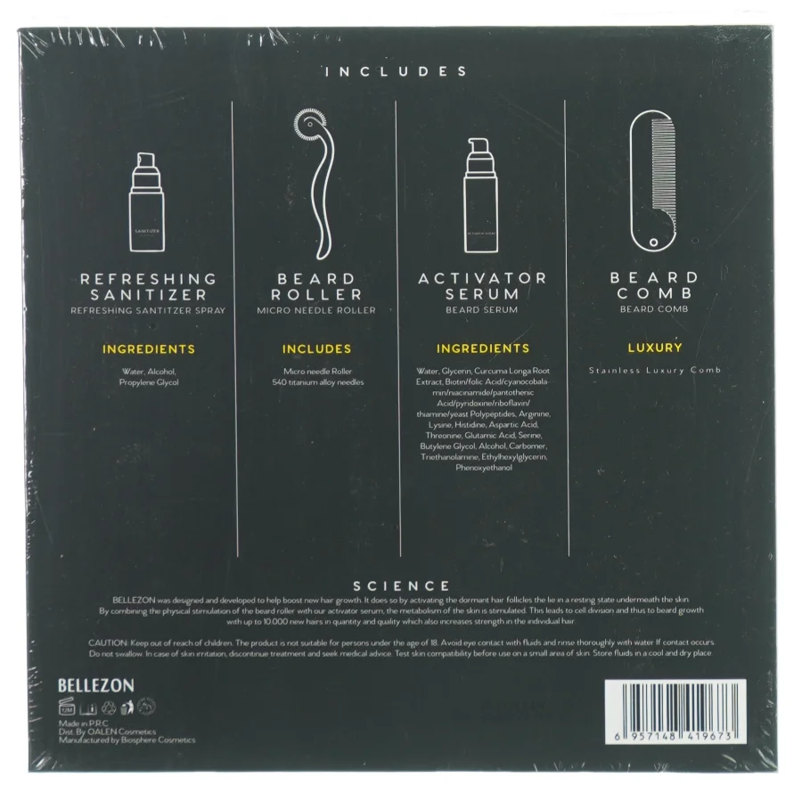 Beard Grwth kit fra Bellezon (str. 22 x 22 x 5cm)