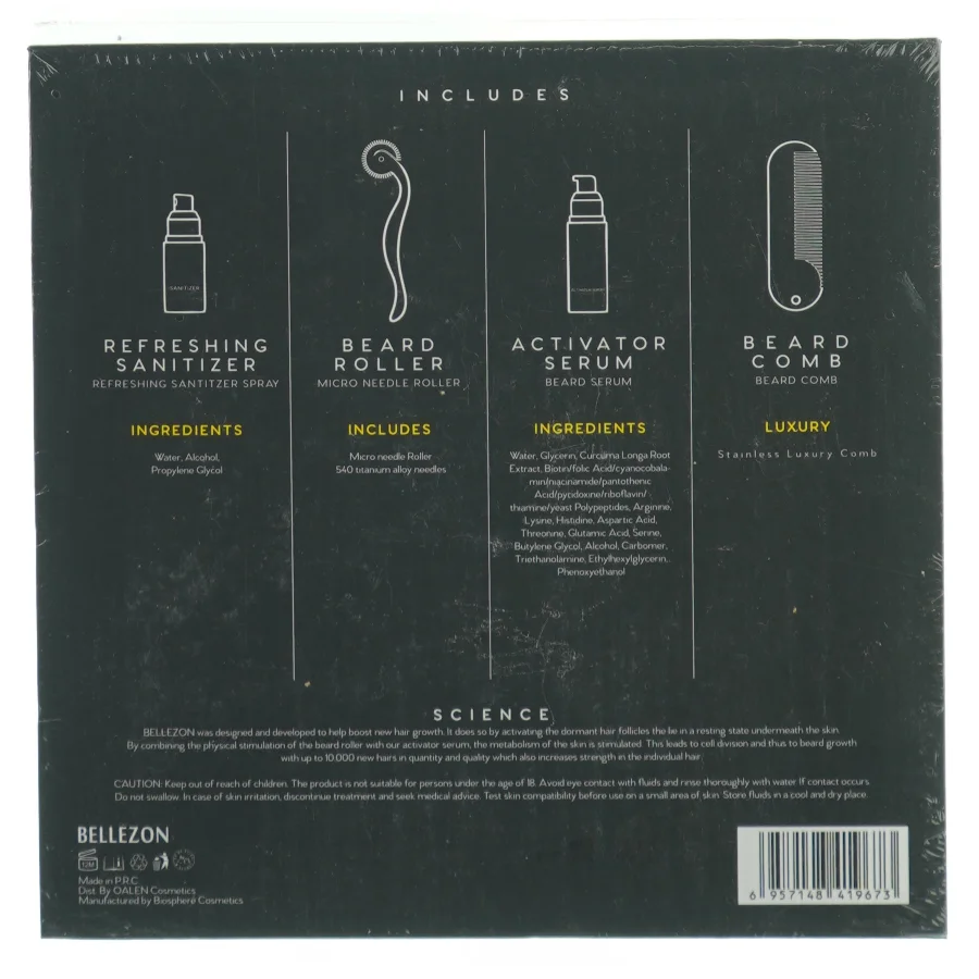 Beard Grwth kit fra Bellezon (str. 22 x 22 x 5cm)
