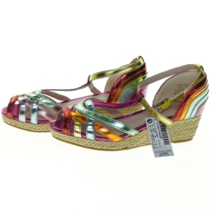 Multifarvede kilehæl sandaler fra Next (str. 32)