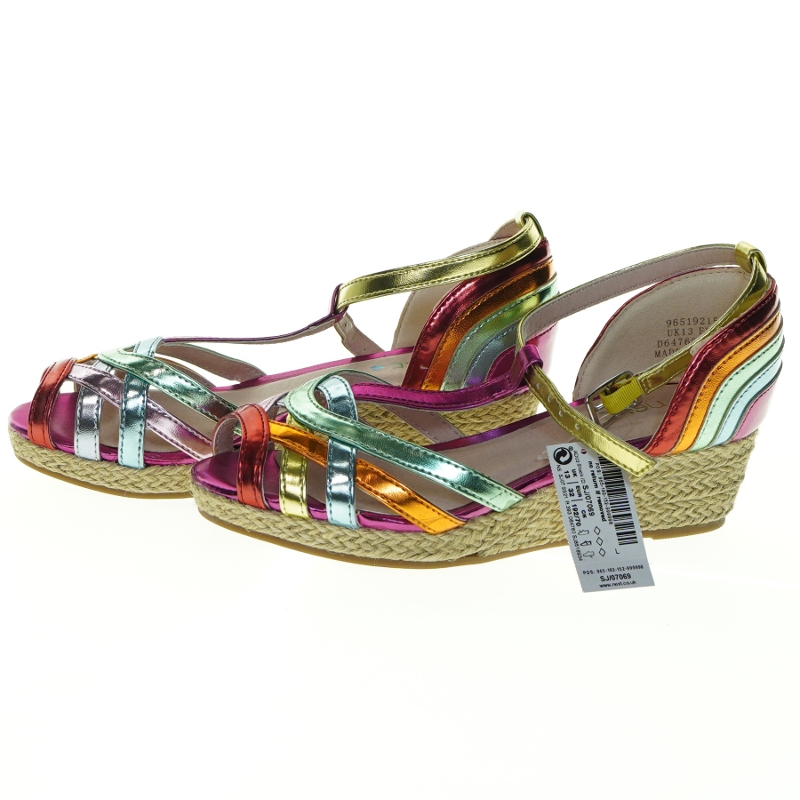 Multifarvede kilehæl sandaler fra Next (str. 32)