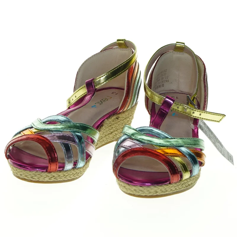 Multifarvede kilehæl sandaler fra Next (str. 32)