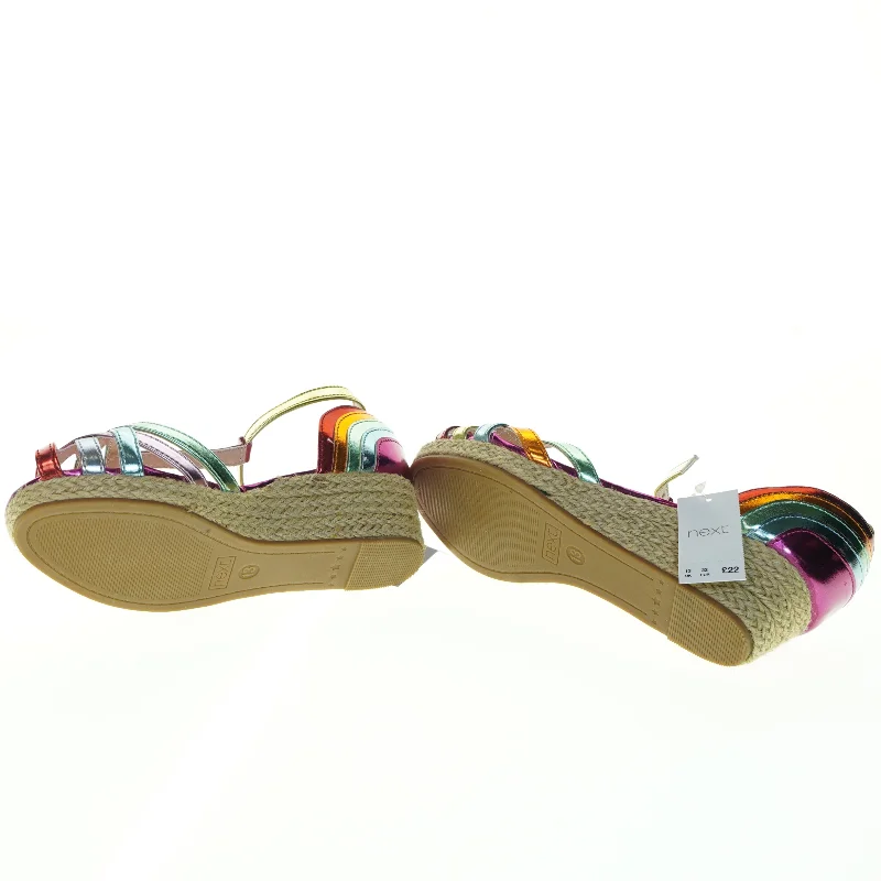 Multifarvede kilehæl sandaler fra Next (str. 32)