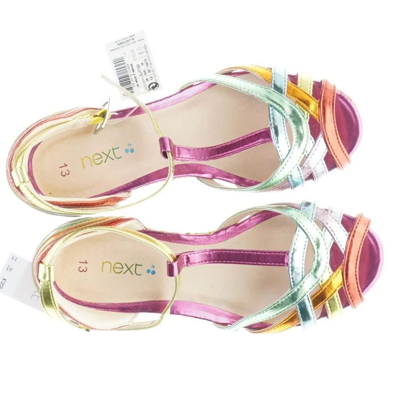 Multifarvede kilehæl sandaler fra Next (str. 32)