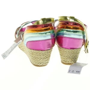 Multifarvede kilehæl sandaler fra Next (str. 32)