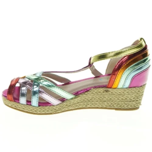 Multifarvede kilehæl sandaler fra Next (str. 32)