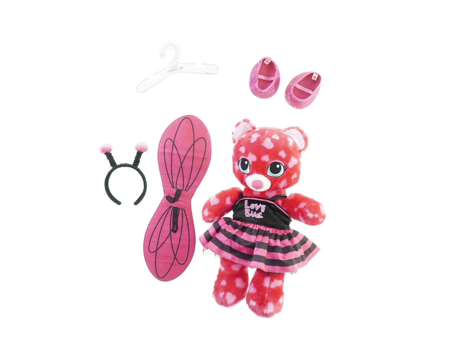 Bamse med tilbehør fra Build a Bear (str. 40 x 20 cm)