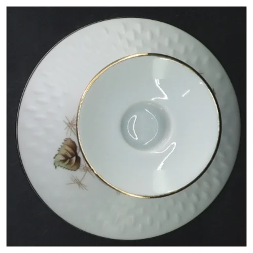 Porcelænsskål med guldkant fra Vielleicht Uhls (str. Ø 9 cm)