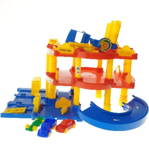 Legetøj bilparkering med biler fra Polesie (str. 55x37 cm)