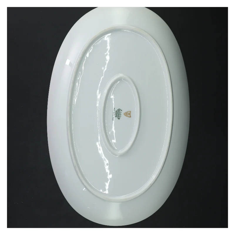 Porcelænsfad med blomsterdekoration fra Bavaria (str. 33 cm)