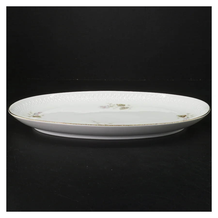 Porcelænsfad med blomsterdekoration fra Bavaria (str. 33 cm)