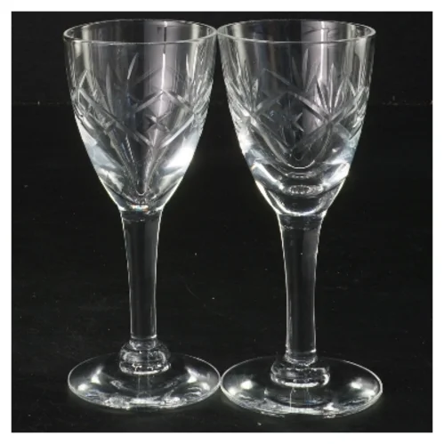 Krystal vinglas sæt (str. Ø 5x11,6 cm)