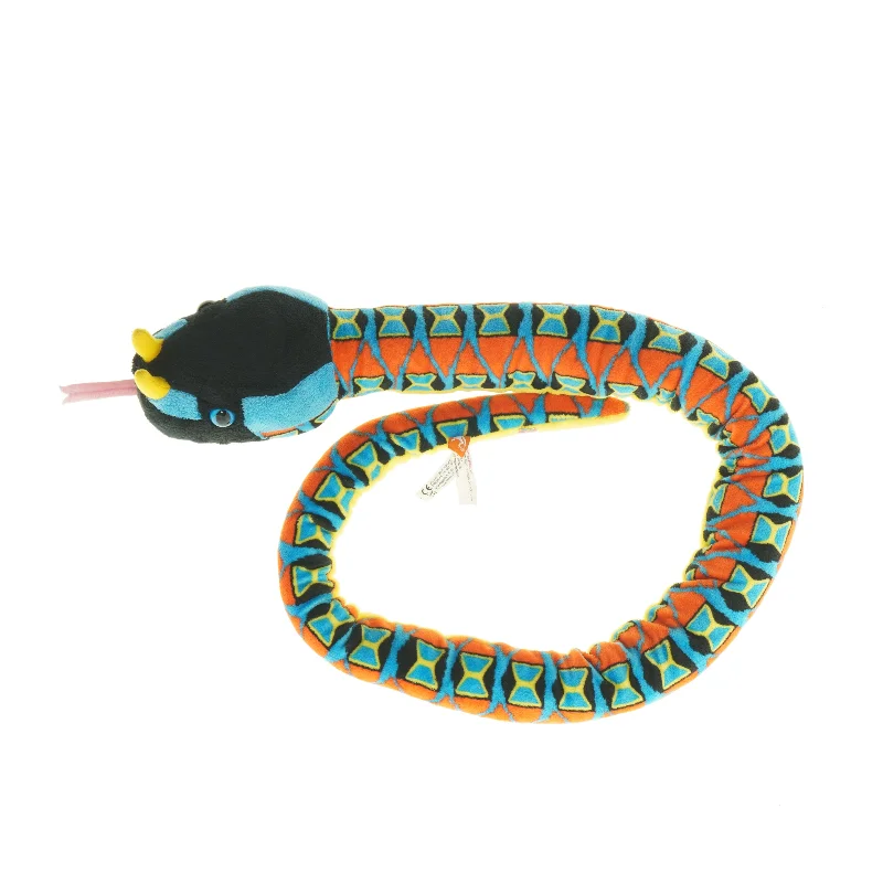 Farverig plys slange (str. 124 cm)