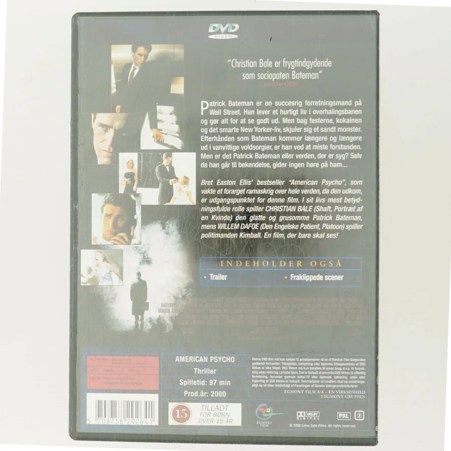 American Psycho DVD med Christian Bale (DVD)