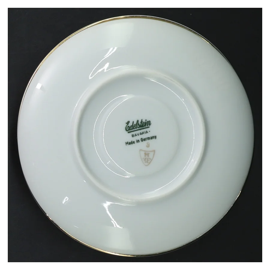 Fem porcelænsunderkopper fra Edelstein (str. 5 stk Ø 13,5 cm)