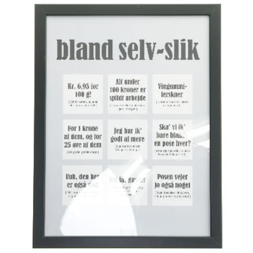 plakat i ramme fra IKEA (str. 43,5x33,5 cm)