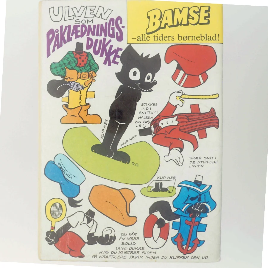Bamse Børneblad med klistermærke