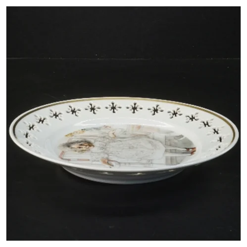 Dekorativ tallerken med portræt fra B&G (str. Ø 22 cm)