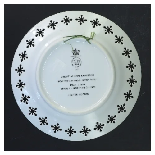 Dekorativ tallerken med portræt fra B&G (str. Ø 22 cm)