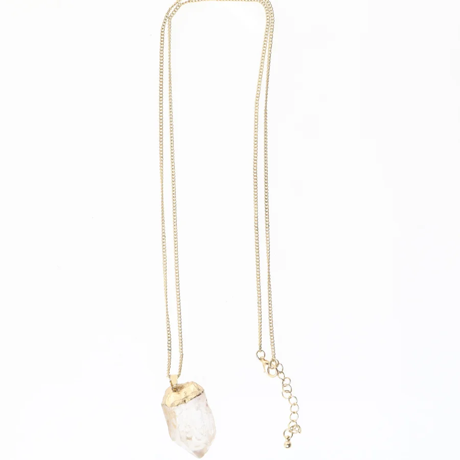 Krystal vedhæng med halskæde (str. 88 cm)