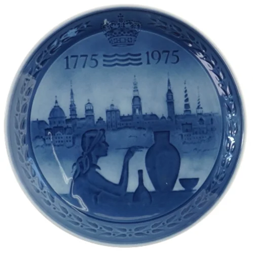 Royal Copenhagen jubilæumsplatte fra Royal Copenhagen (str. Ø 18 cm)