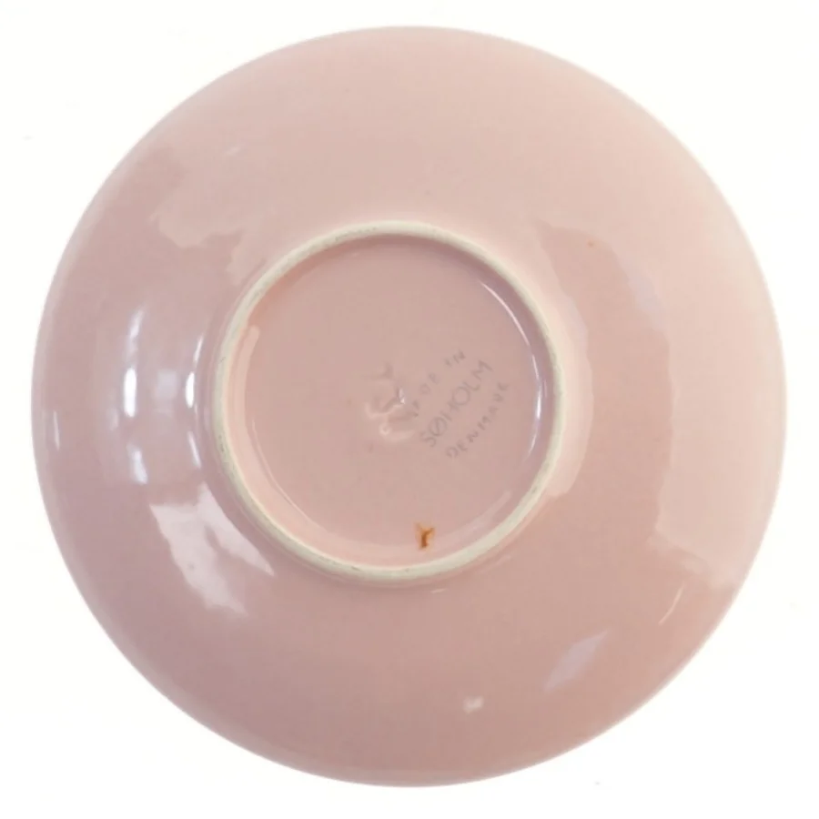 Sættetallerkener med guldkant fra Søholm (str. 5 styk, ø 14 cm)