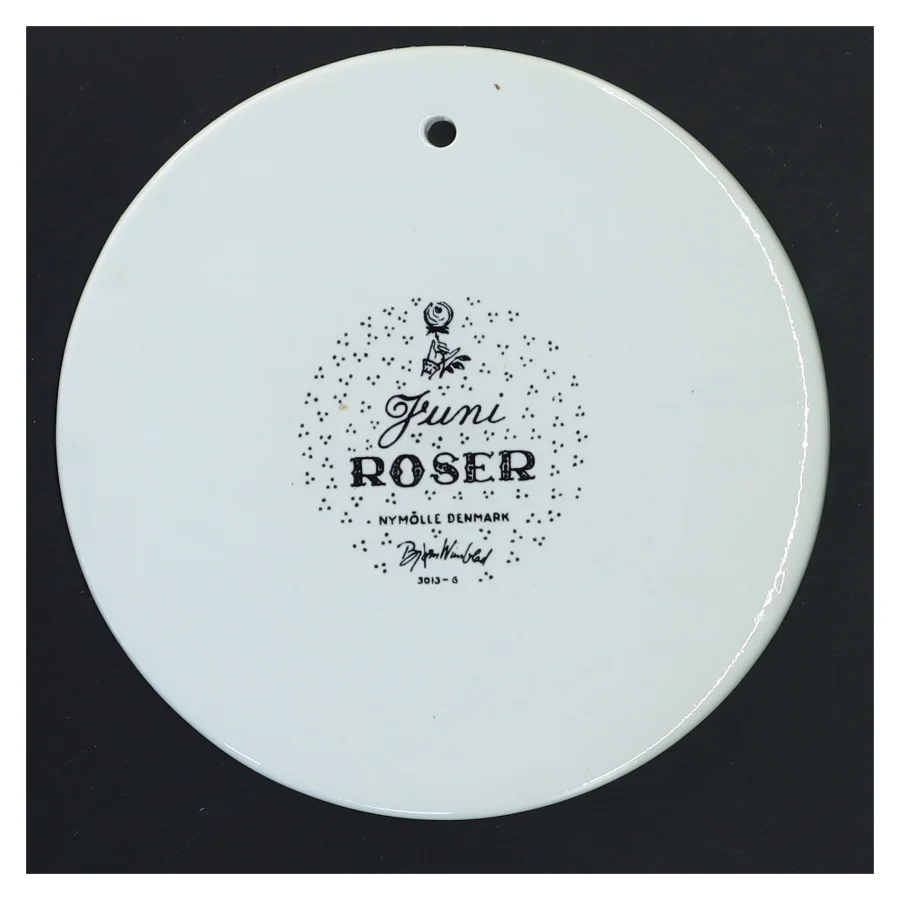 Dekorativ vægplakette med tegning fra Nymölle (str. Ø 15 cm)