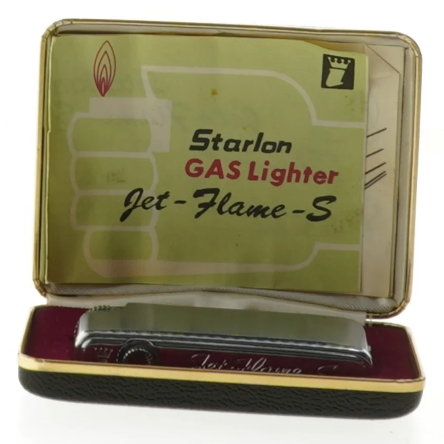 Vintage Starlon gaslighter fra Starlon (str. 8,5x7 cm)