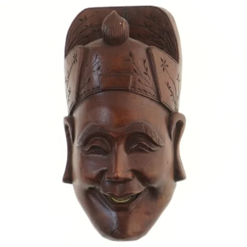 Træmaske vægdekoration (str. 21x11 cm)