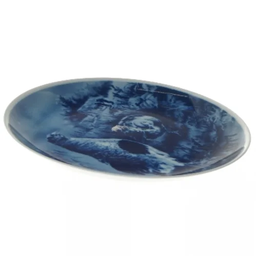 Dekorativ tallerken med jagtmotiv 1977 (str. Ø 19,5 cm)