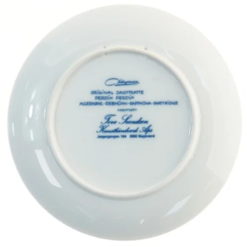 Dekorativ tallerken med jagtmotiv 1977 (str. Ø 19,5 cm)