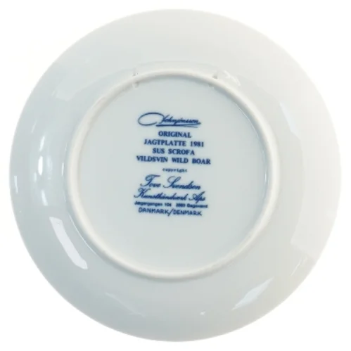 Original jagtplatte 1981 - Vildsvin fra Tove Svendsen (str. Ø 19,5 cm)