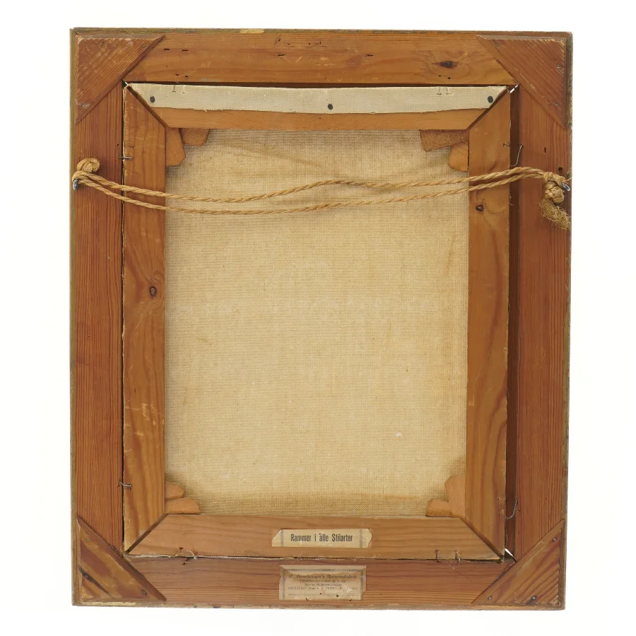 Maleri med landskab (str. 45,5x39 cm)