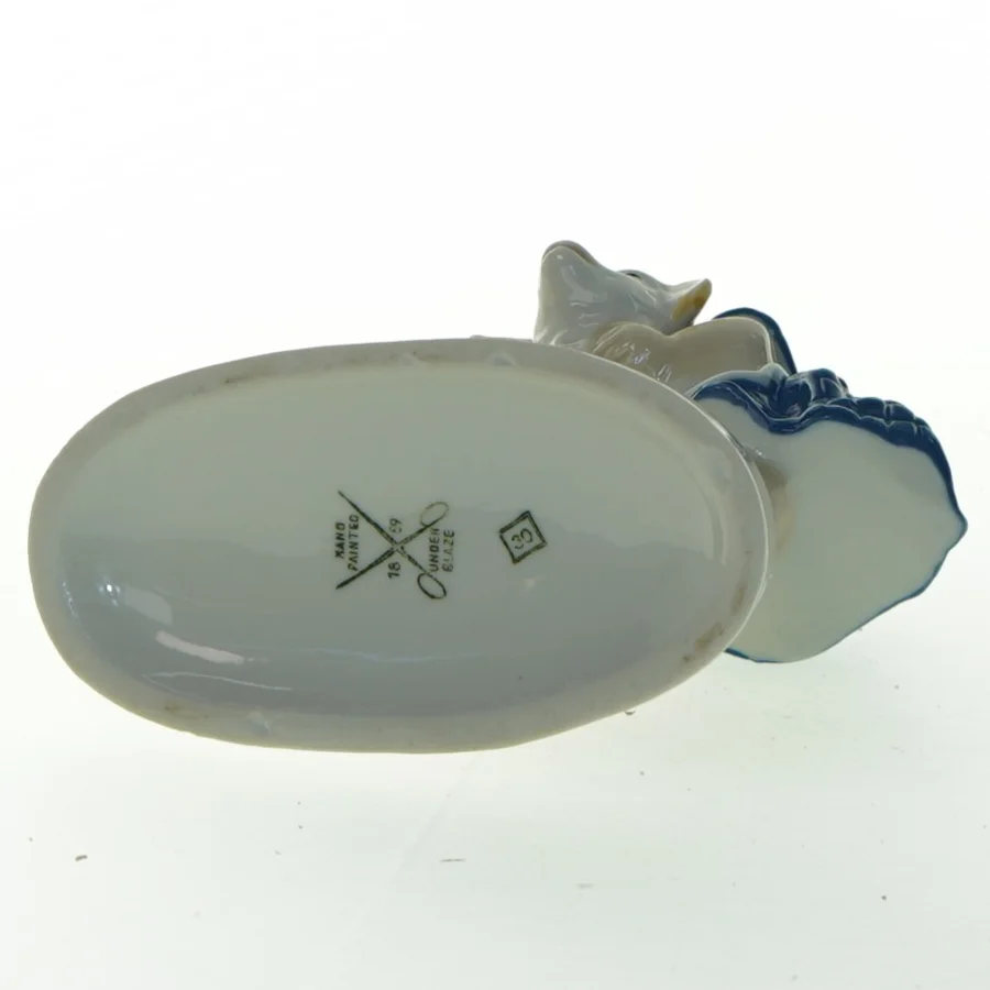 Unden Glace Porcelænsfigur barn og lam (str. 11x13,5 cm)