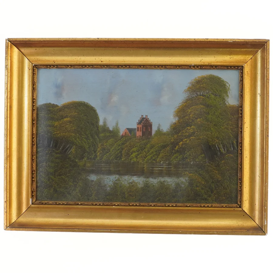 Maleri med gylden ramme (str. 34x46 cm)