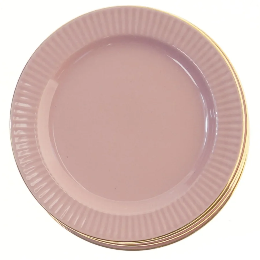 Sæt af 5 rosa tallerkener fra Søholm (str. 5 styk, ø 17,5 cm)