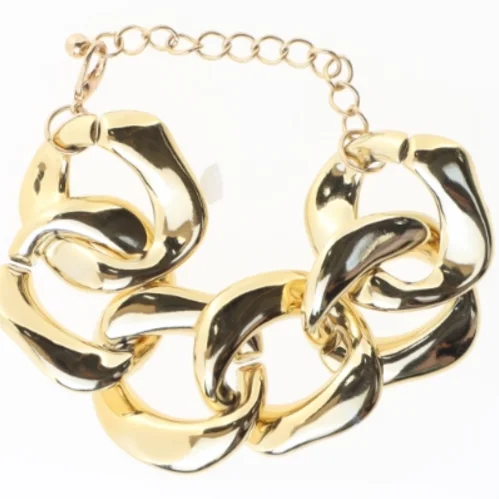 Guldtonet kæde (str. 28 cm)