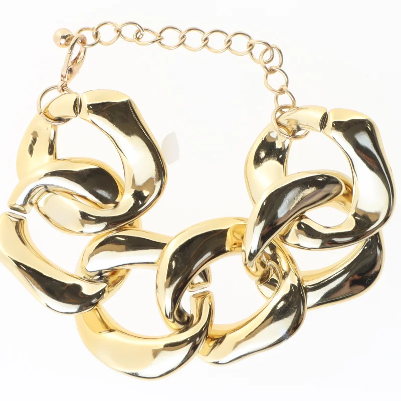 Guldtonet kæde (str. 28 cm)