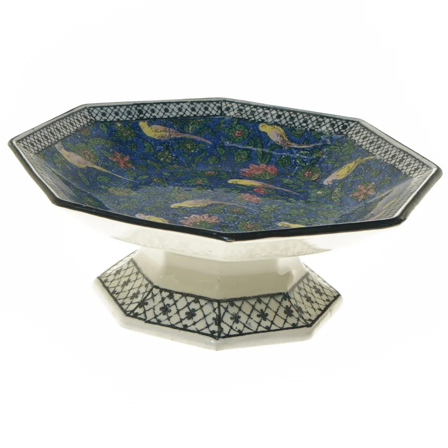 Dekoreret opsat skål (str. 23x9 cm)