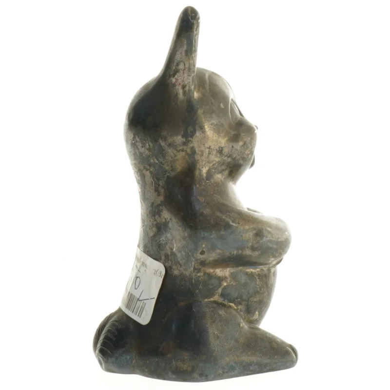 Gammel sparegris i form af figur (str. 14 cm)