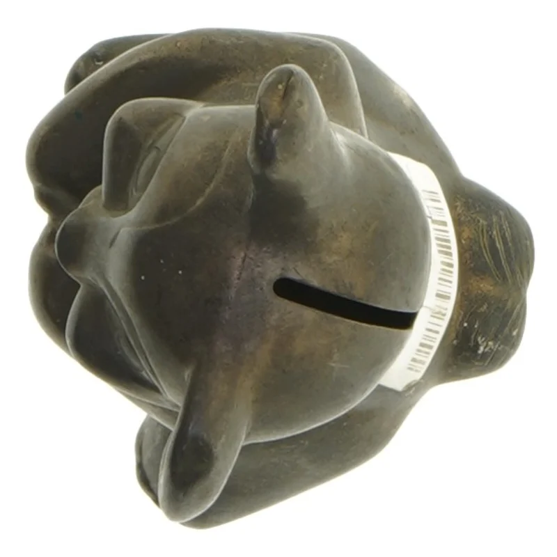 Gammel sparegris i form af figur (str. 14 cm)