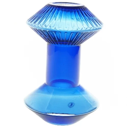 Blå glasvase fra IKEA (str. 24x16 cm)