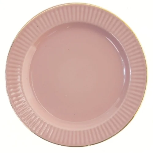 Sæt af fem lyserøde tallerkener fra Søholm (str. 5 styk, ø 17,5 cm)